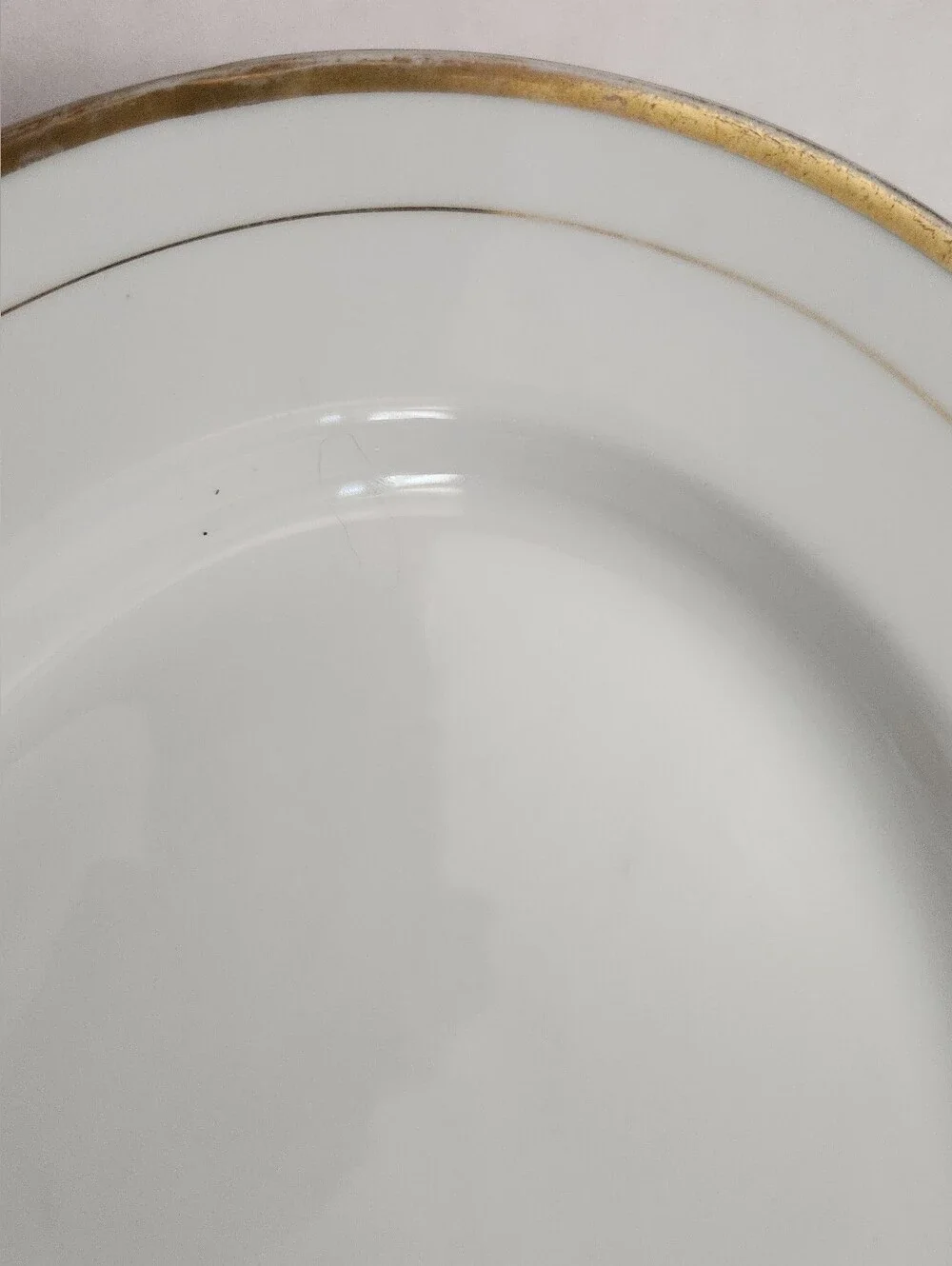 VTG Noritake Oval Serving Platter White Gold Trim Morimura Brothers Japan